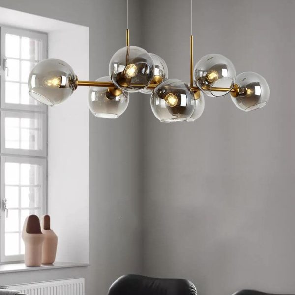 Modern Glass Magic Bean 8-Light LED Chandelier - Image 4