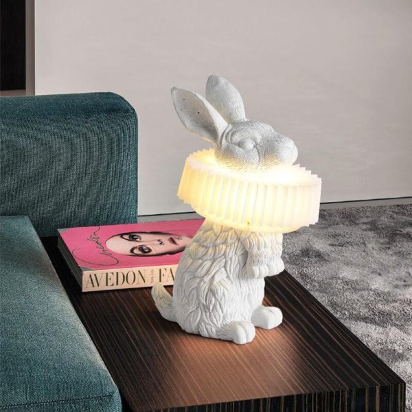 Modern Creative Resin Rabbit LED 1-Light Table Lamp - Image 5