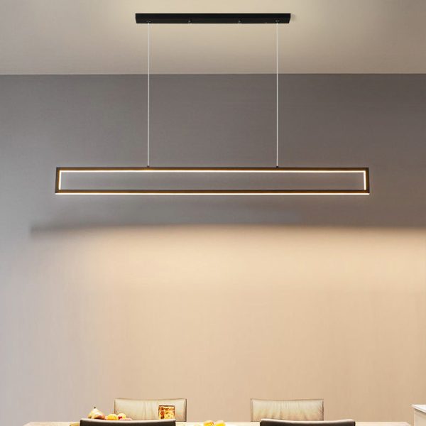 Modern Minimalist Long Frame LED Chandelier - Image 4