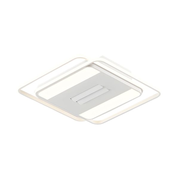 Square Round Stepless Dimming LED Mute White Modern Bladeless Ceiling Fans - Image 8