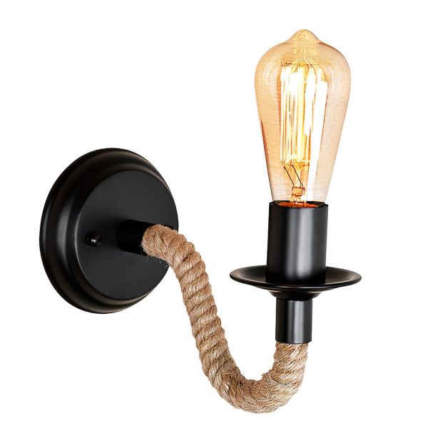 Creative Iron Rope Retro Industrial Style Wall Lamp Wall Lights Fixture - Image 7