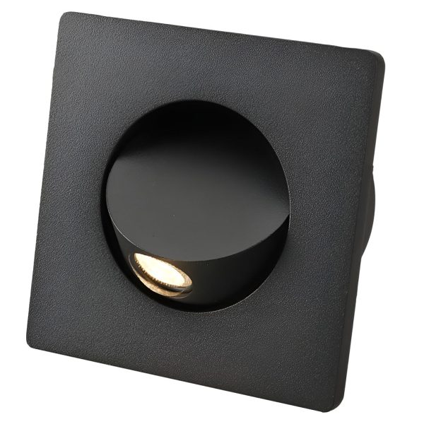 Round Square Adjustable 3W LED Recessed Nordic Wall Lamp Sconce Lighting - Image 12