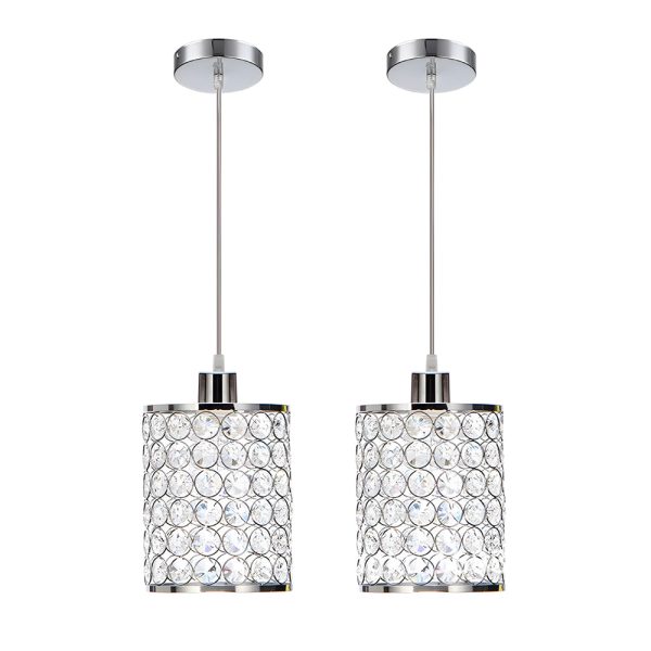 2 Pcs Cylinder Crystal Decorative Shade Minimalist Nordic Chandelier - Image 8