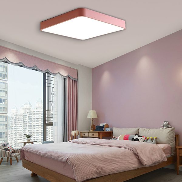 Square Modern Style Design Flush Mount Lighting Metal PVC Acrylic LED Bedroom Ceiling Lights - Image 3
