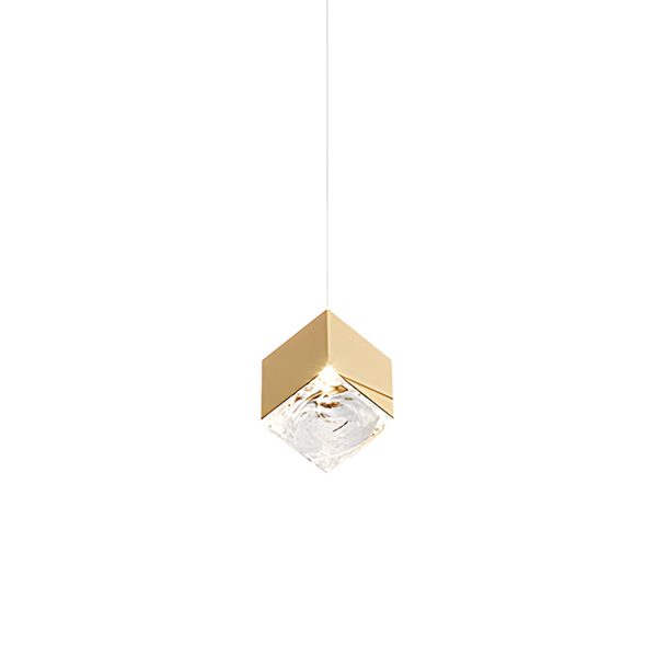 1/3/6/9-Light Multi Glass Ice Cube Metallic Staircase Chandelier in Gold/Chrome - Image 11