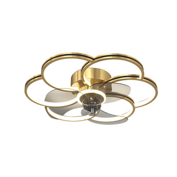 Flower Creative Three Step Dimming LED Silent Modern Ceiling Fan and Light - Image 6