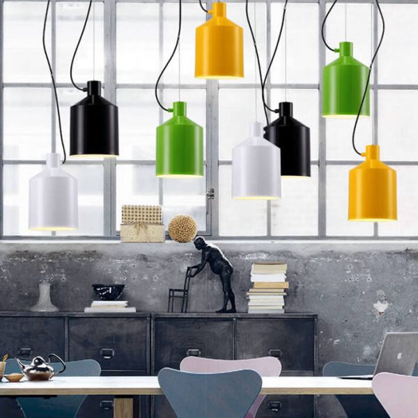 Nordic Macaron Bottle Shaped 1-Light Aluminum Pendant Light - Image 3