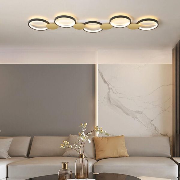 Modern Circle LED 3/4/5 Light LED Flush Mount Track Light - Image 4