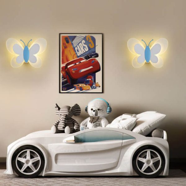 Creative Butterfly Acrylic 1-Light LED Wall Sconce Lamp - Image 4
