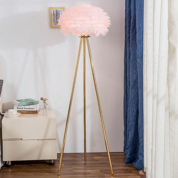 Modern Feather 1-Light Globe Standing Floor Lamp - Image 2