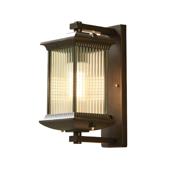 Outdoor Waterproof Creative Glass Shade Brown Retro Exterior Wall Lights - Image 7