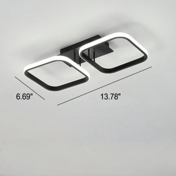 Nordic Simple Creative Square Combination Design LED Semi-Flush Mount Light - Image 3