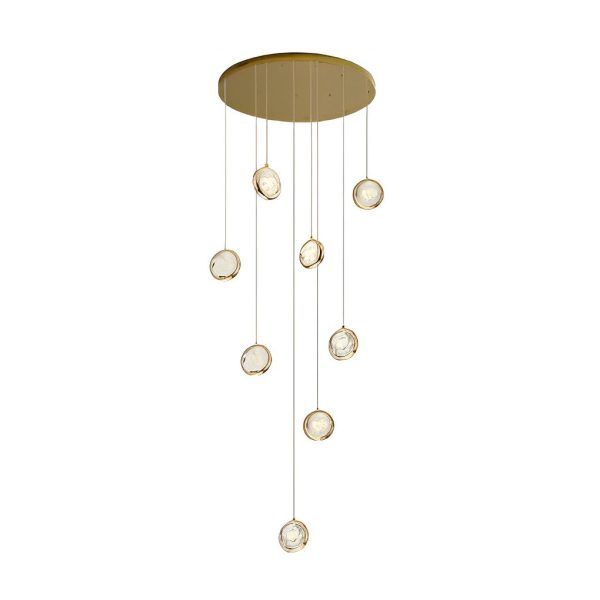 Global Crystal Cluster Adjustable Luxury Staircase Modern Long Chandelier - Image 9