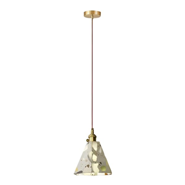 Retro Creative Terrazzo Concrete Eye Protection Nordic LED Chandelier - Image 13