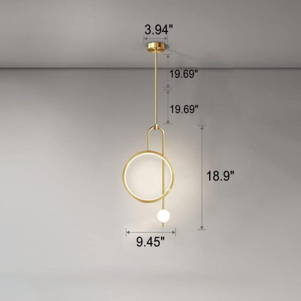 European Minimalist Light Luxury Circular Hardware Acrylic LED Chandelier - Image 12