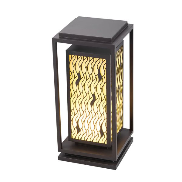Square Retro Waterproof LED Black Vintage Outdoor Pathway Lights Lawn Lamp - Image 6