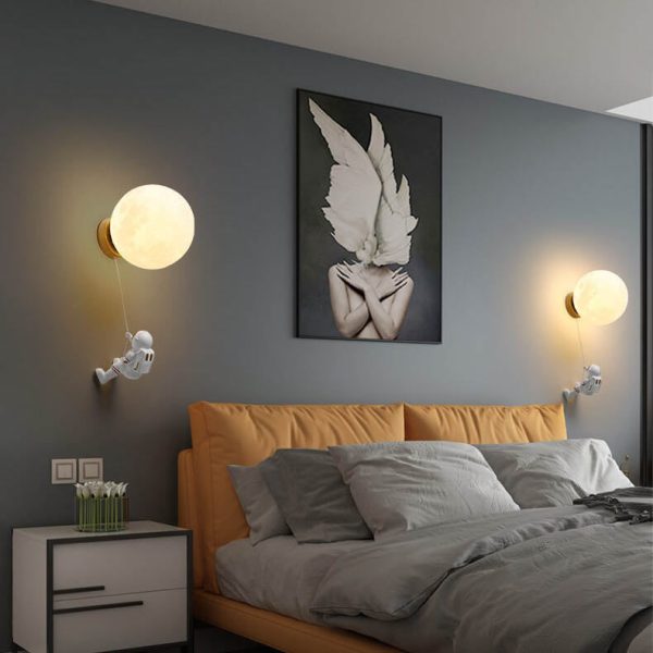 Creative Moon Astronaut 1-Light LED Wall Sconce Lamp - Image 7