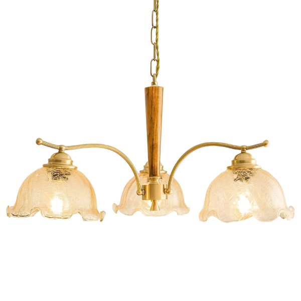 3 Lights Cracked Glass Retro Chandelier Pendant Light Ceiling Lamp - Image 7