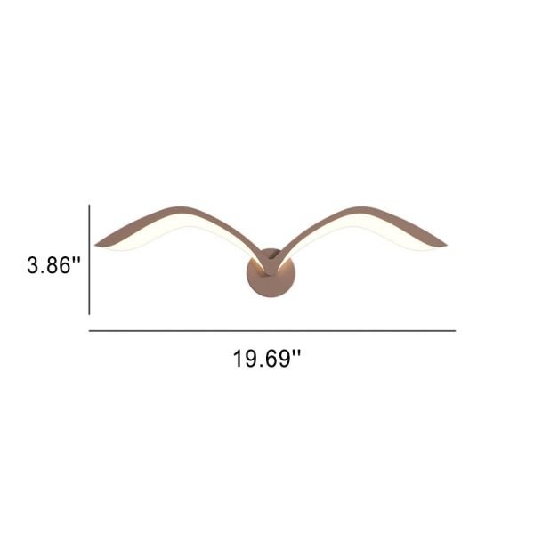 Nordic Minimalist Seagull Acrylic LED Wall Sconce Lamp - Image 9