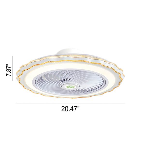 Modern Creative Round Flower LED Flush Mount Ceiling Fan Light - Image 6