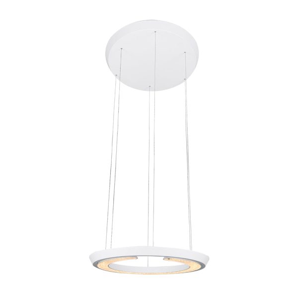 Modern LED Ring-Shaped Pendant Light with Acrylic Shades for Living Room - Image 8