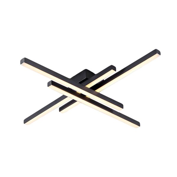 4-Light Modern Linear Parallax Ceiling Lamp LED Flush Mount Ceiling Light - Image 7