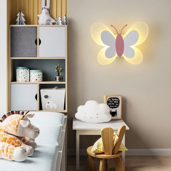 Creative Butterfly Acrylic 1-Light LED Wall Sconce Lamp - Image 5