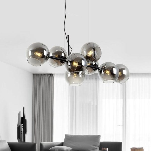 Modern Glass Magic Bean 8-Light LED Chandelier - Image 7