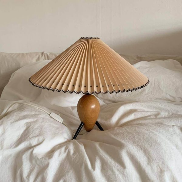Vintage Bucket Pleated 1-Light Standing Table Lamp - Image 14