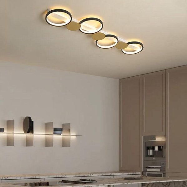 Modern Circle LED 3/4/5 Light LED Flush Mount Track Light - Image 5