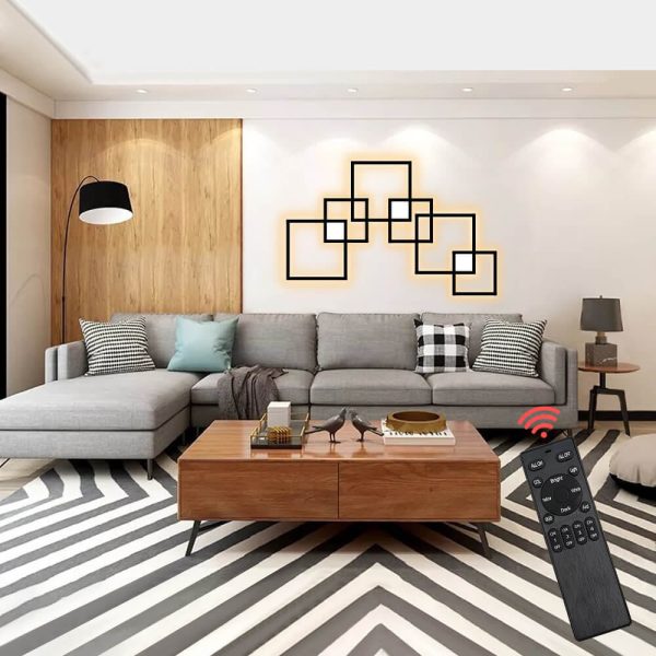 Minimalist Square Combination LED Iron Wall Sconce Lamp - Image 11