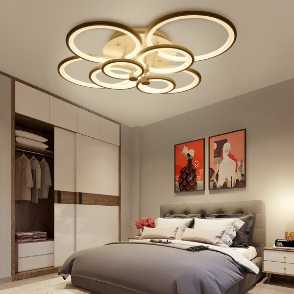 Multi Circles Dimmable LED Modern Ceiling Lights Flush Mount Lighting - Image 3