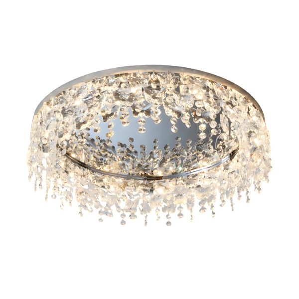 Round Crystal Pendant Tassels 3 Step Dimming Simple Modern Ceiling Lamp - Image 8