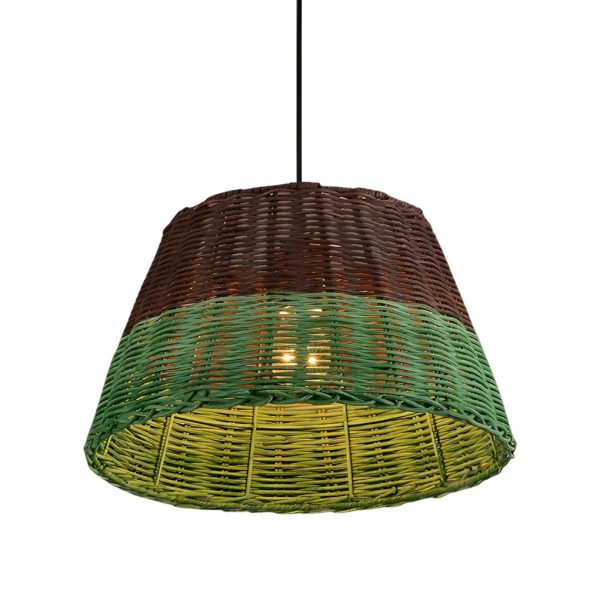 Retro Rattan Industrial Style Chandelier Pendant Light Hanging Lamp - Image 5