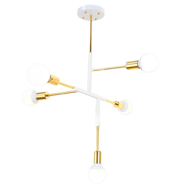 5 Lights LED Creative Branch Electroplated Iron Modern Chandelier Ceiling Lights - Image 16