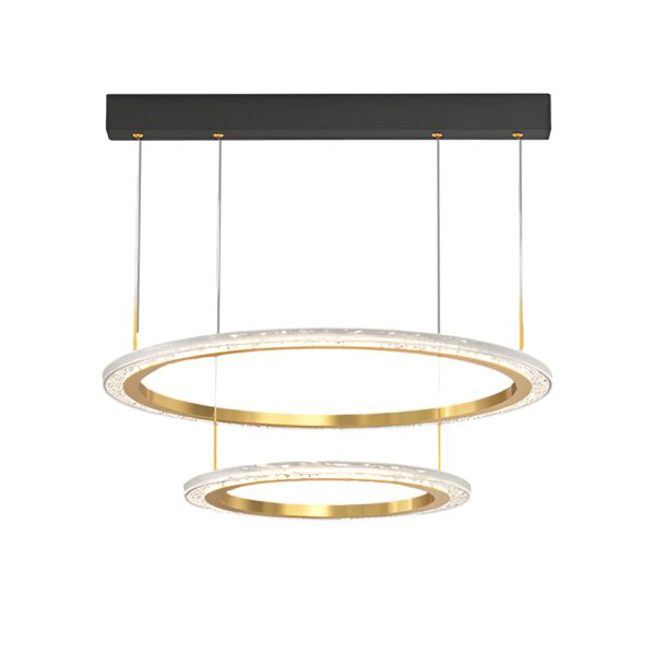 Simple Ring Three Step Dimming Circles Modern Chandelier Hanging Lights - Image 6