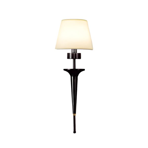 25.98-In H. Gold/Black Copper 1-Light American Wall Sconce with Fabric Shade - Image 8