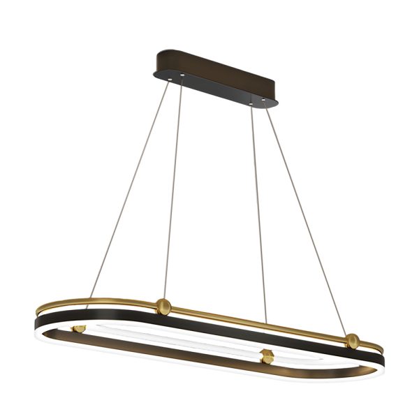 Oval Ring Aluminum Simple Modern Dining Room Chandeliers Hanging Lamp - Image 9