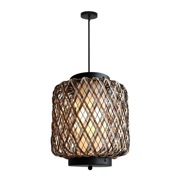 Rattan Waterproof Rustic Modern Outdoor Chandelier Pendants Ceiling Lights - Image 12