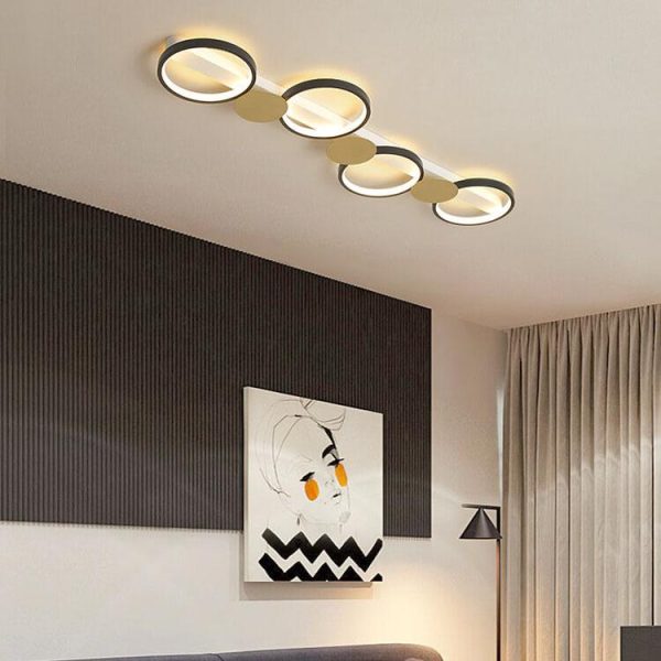Modern Circle LED 3/4/5 Light LED Flush Mount Track Light - Image 6
