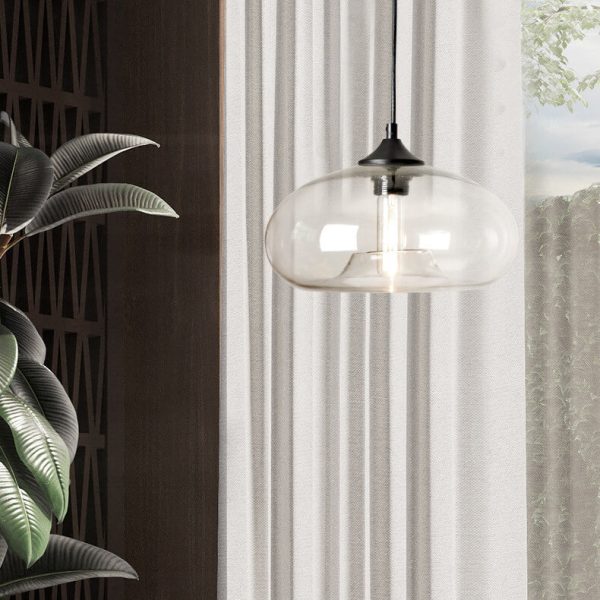 Creative Colored Glass Oval 1-Light Pendant Light - Image 9