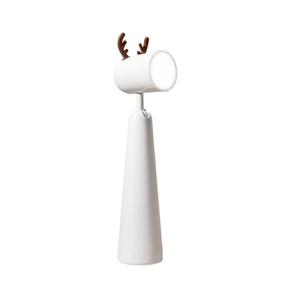 Antlers USB Rechargeable White Desk Lamp with Night Light Feature - Image 8