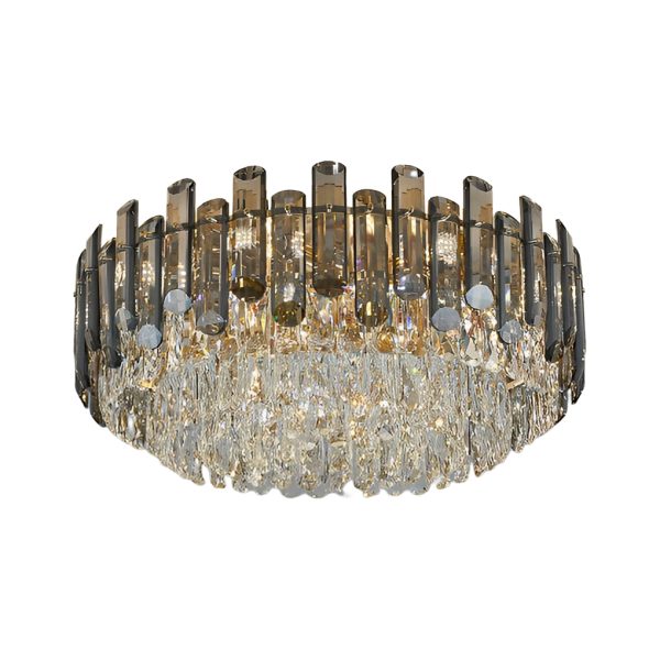 Round Metal Crystal Three Step Dimming Luxury Modern Ceiling Lights - Image 7