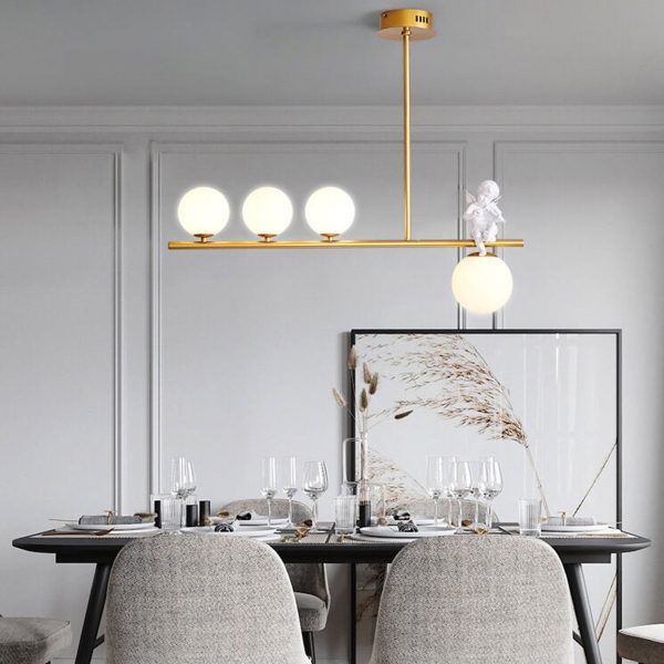 Nordic Luxury Long Glass Ball Angel Island Light 3/4 Light Chandelier - Image 21