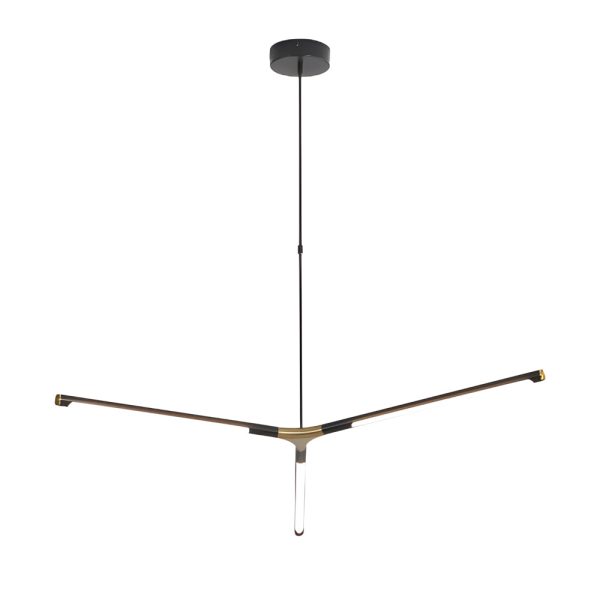 3/8-Light LED Dimmable Linear Sputnik Chandelier for Living Room - Image 6