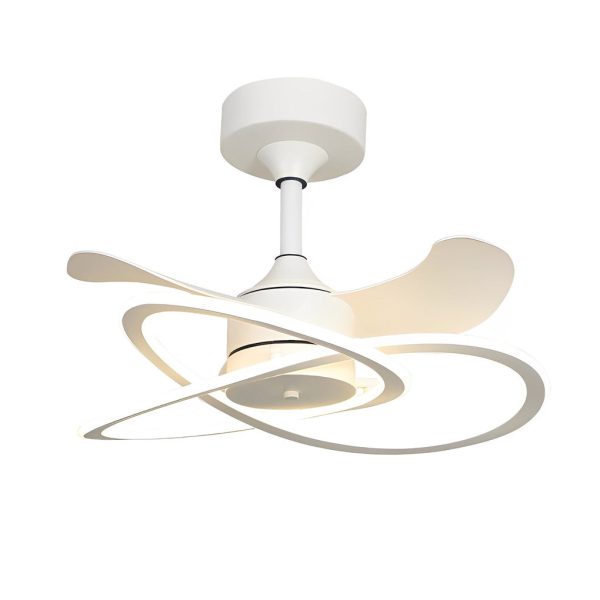 Waves Flower LED Mute Timing Creative Nordic Bladeless Ceiling Fans - Image 11