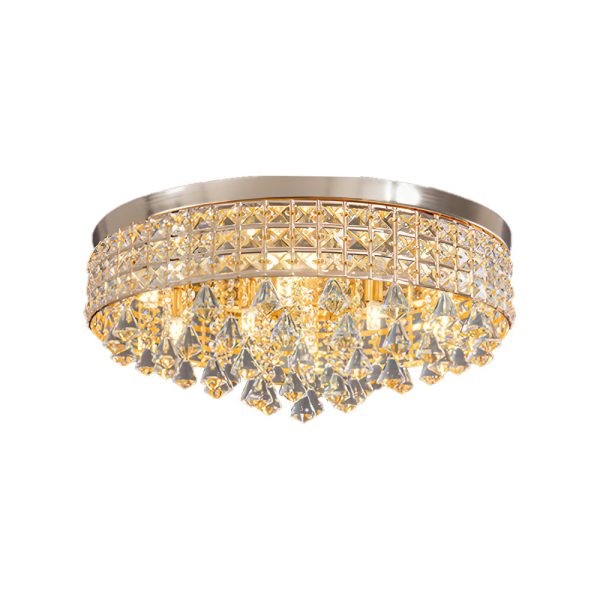 19'' Round Crystal Pendants LED Ceiling Lights Fixture Ceiling Lamp - Image 10