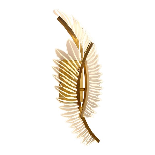 Acrylic Leaves Feathers LED Three Step Dimming Postmodern Wall Lamp - Image 10