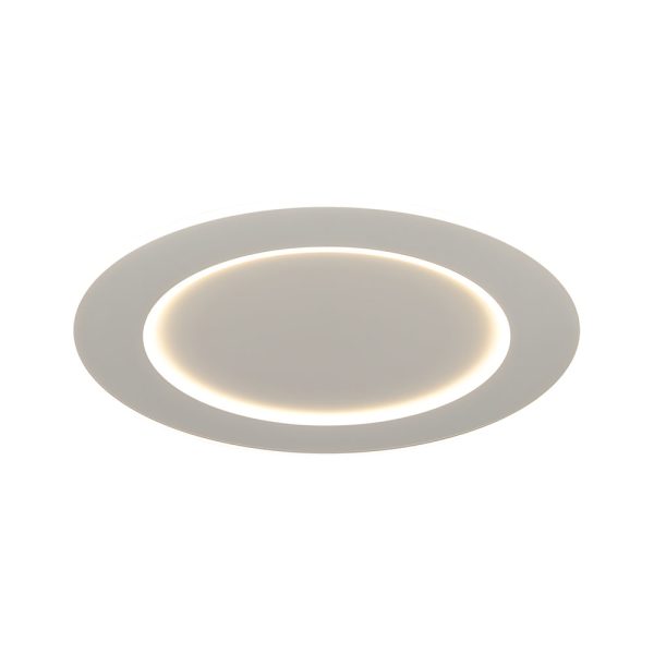 White Dimmable LED Circle Flush Ceiling Light - Image 5