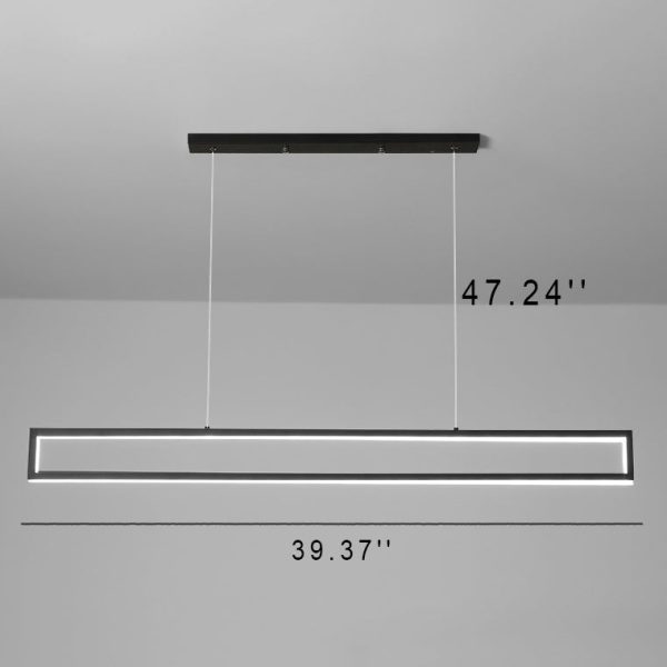 Modern Minimalist Long Frame LED Chandelier - Image 8